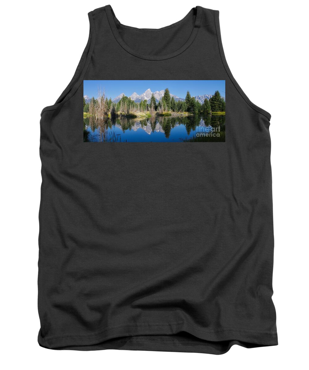 Lake Tank Top featuring the photograph Grand Tetons by Phil Cappiali Jr