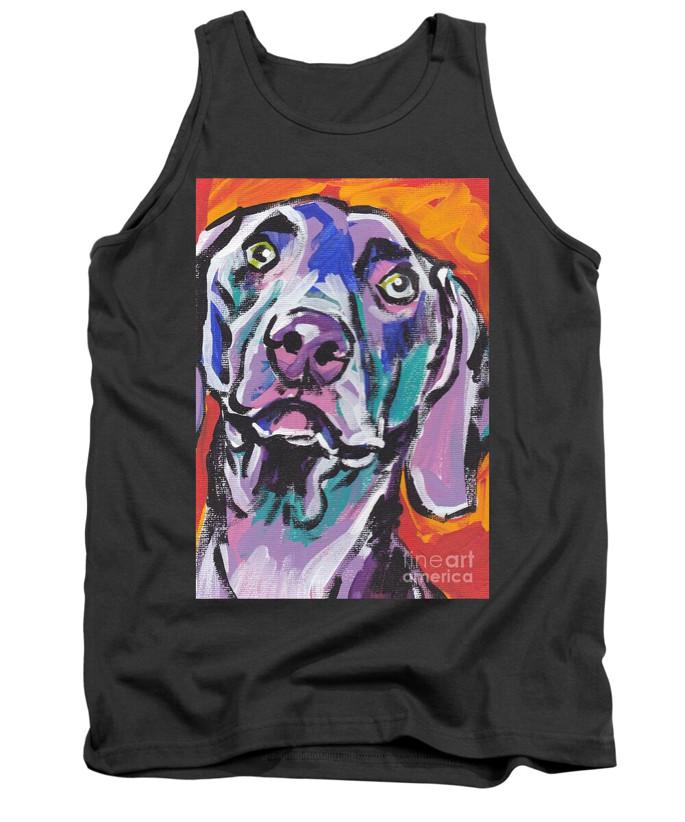 Weimaraner Tank Top featuring the painting Gray Ghost by Lea S