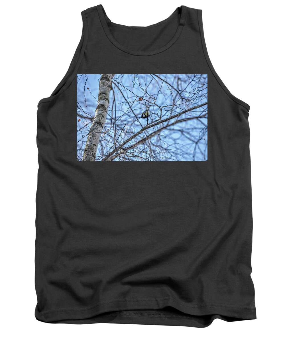 Great Tit Tank Top featuring the photograph Great Tit 1 #go by Leif Sohlman