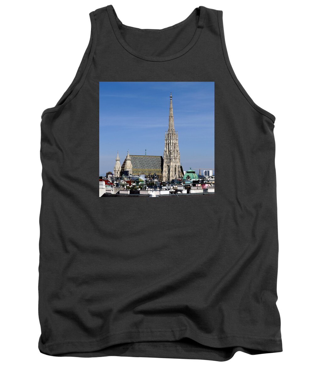 Vienna Tank Top featuring the photograph Greetings From Vienna by Evelyn Tambour