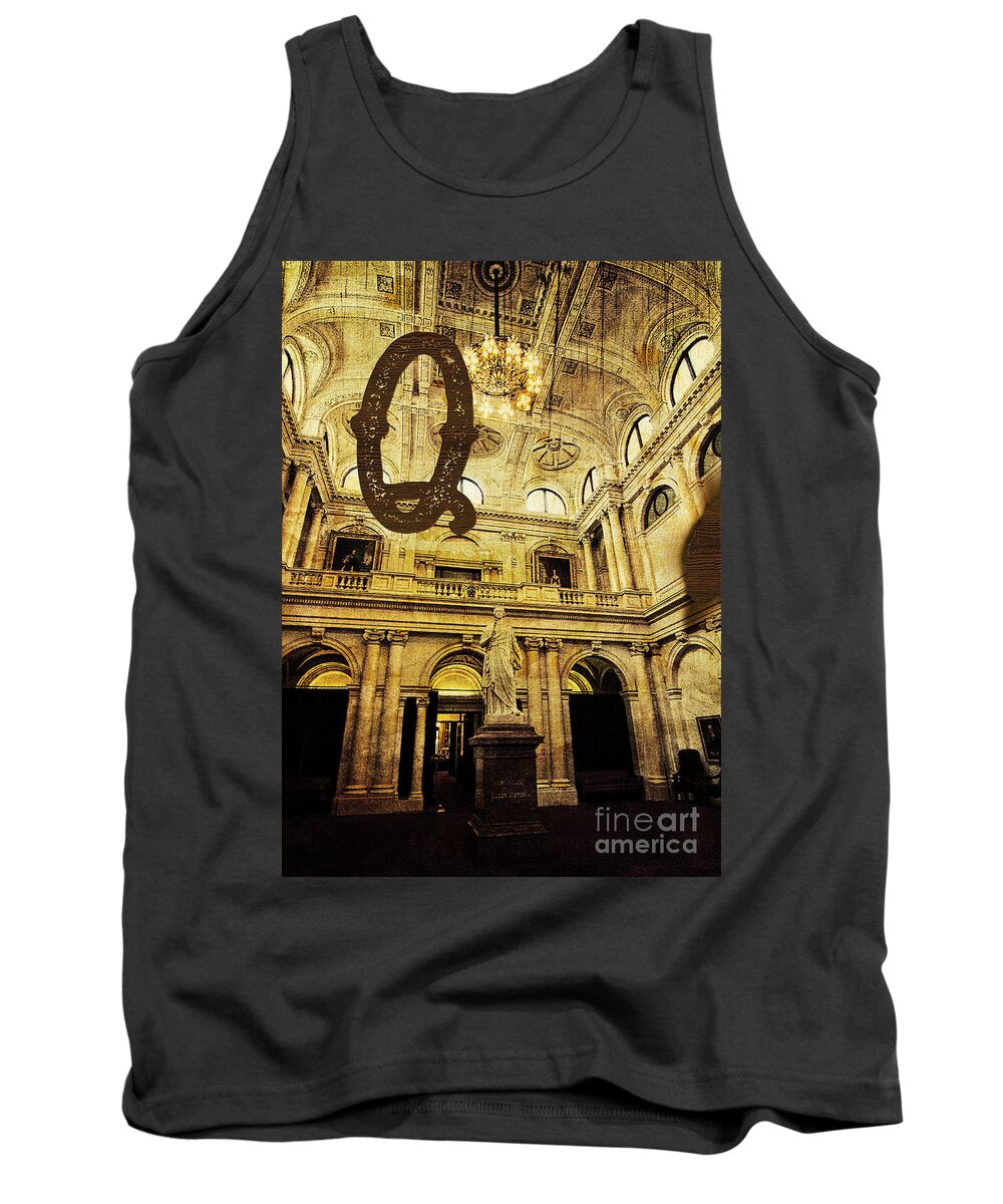 Queen Tank Top featuring the photograph Grungy Melbourne Australia Alphabet Series Letter Q Queen Victor by Beverly Claire Kaiya