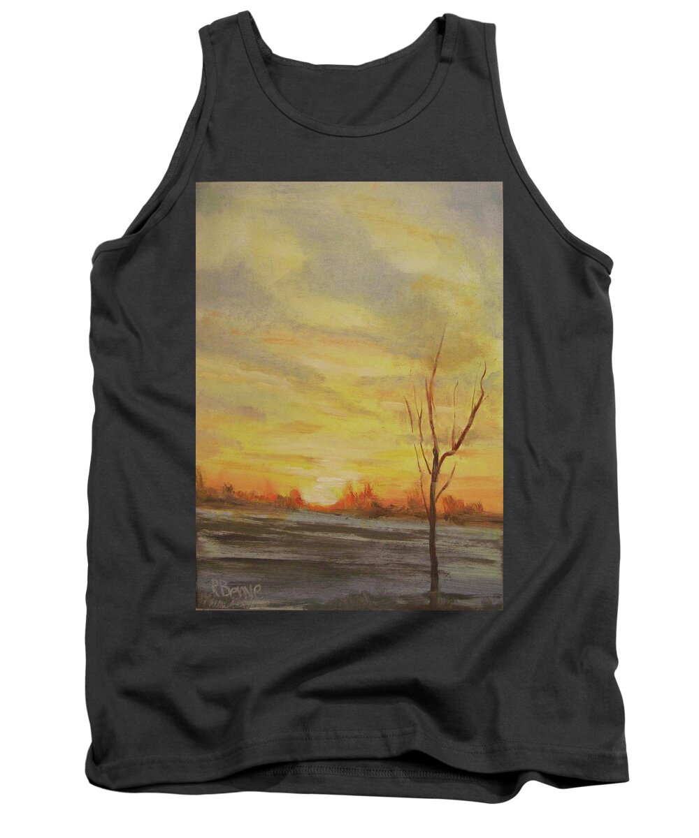 Plant Tank Top featuring the painting Guarding by Robie Benve