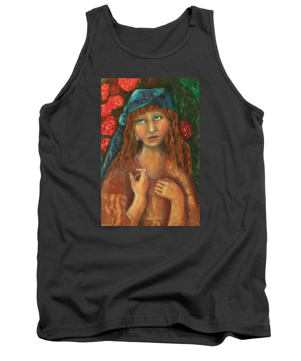 Watercolor Tank Top featuring the painting Gypsy by Terry Honstead