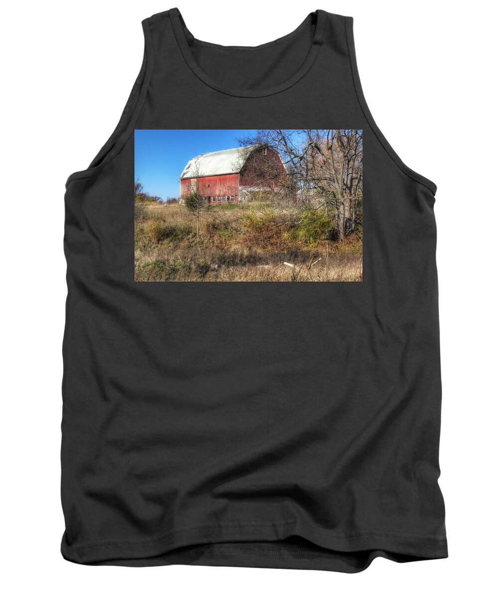 Barn Tank Top featuring the photograph 0016 - Hadley Red I by Sheryl L Sutter