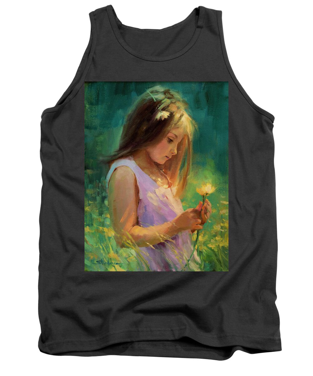 Girl Tank Top featuring the painting Hailey by Steve Henderson