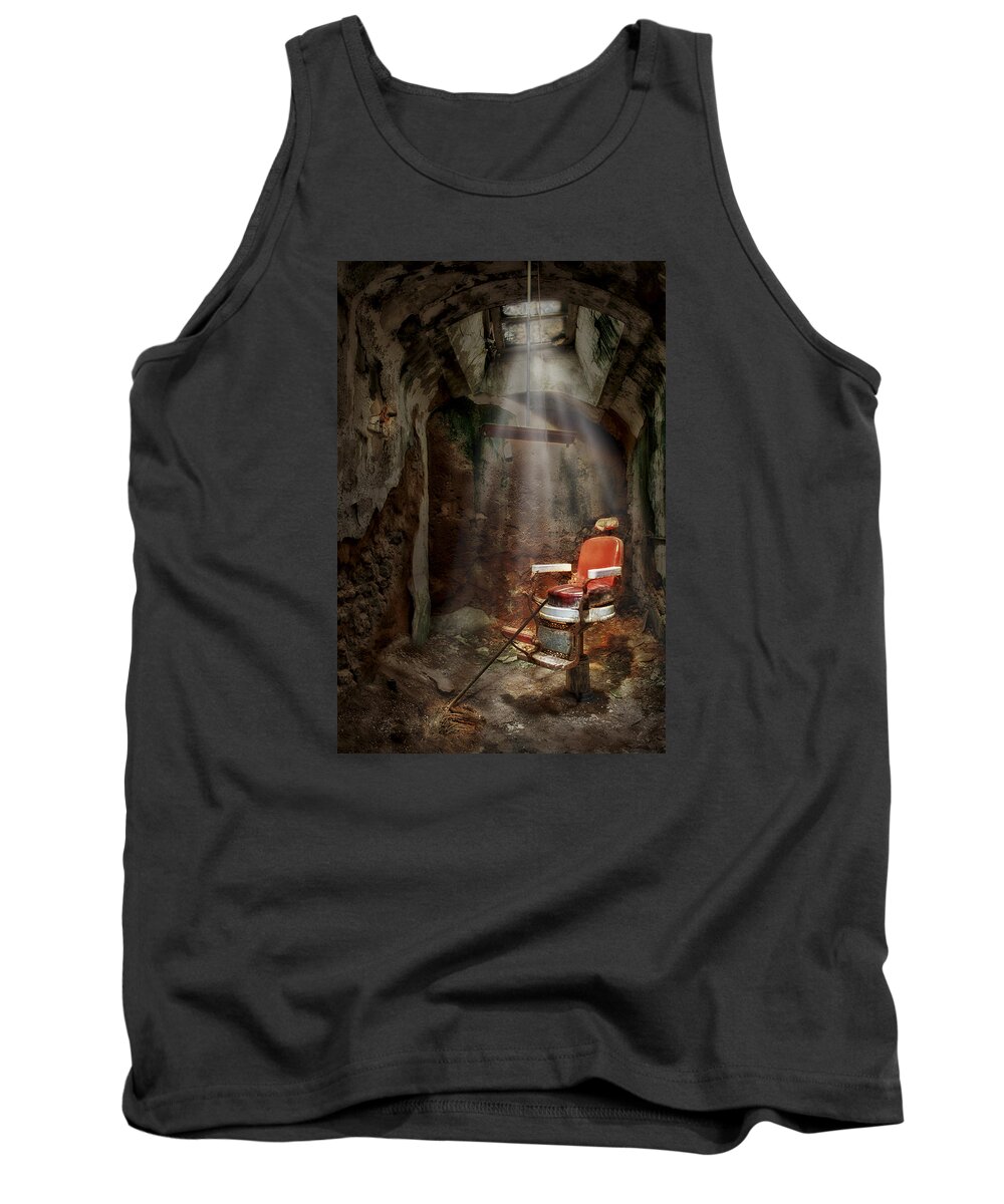 Barber Tank Top featuring the photograph Haircut Anyone by Susan Candelario