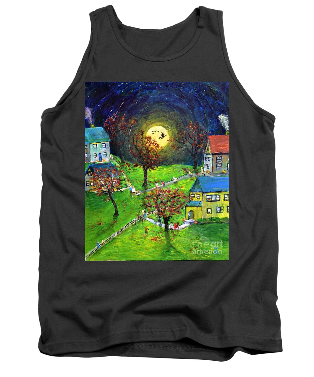 Halloween Tank Top featuring the painting Halloween by Richard Wandell