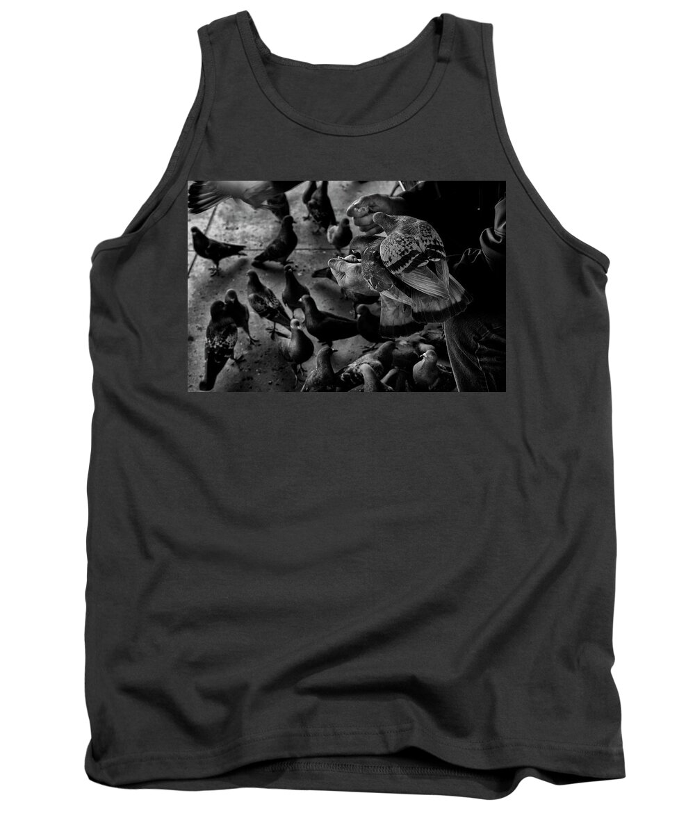 Phenicie Tank Top featuring the photograph Hand Feeding by James David Phenicie