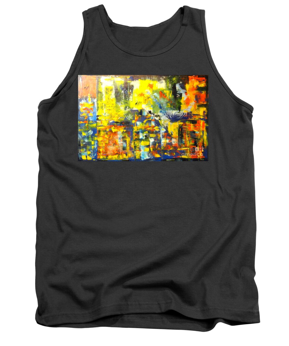 Abstract Tank Top featuring the painting Happyness and Freedom by Dagmar Helbig