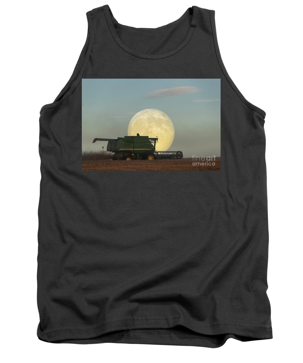Alberta Tank Top featuring the photograph Harvest Moon by Brad Allen Fine Art