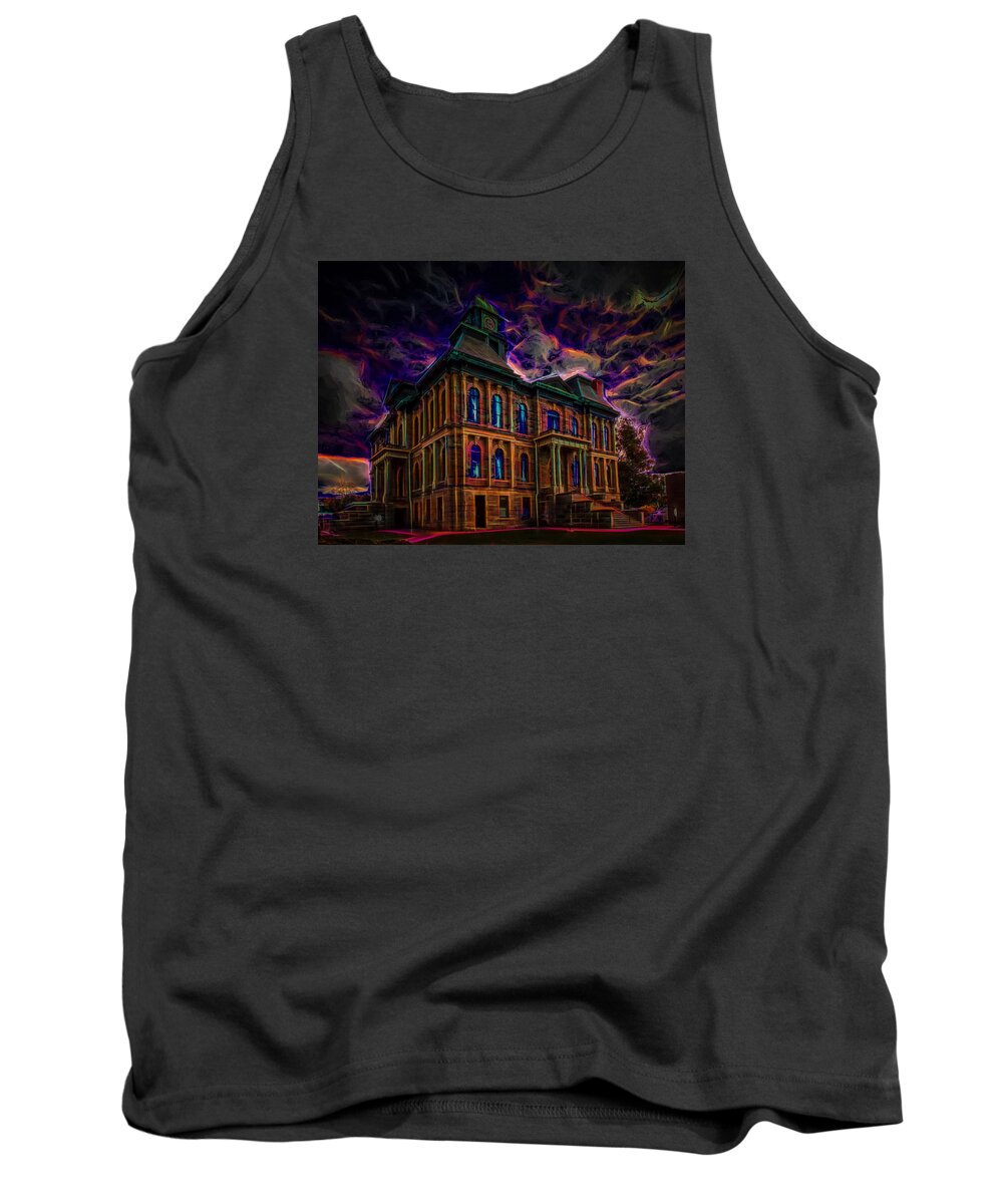 Architecture Tank Top featuring the photograph Haunted House by John M Bailey