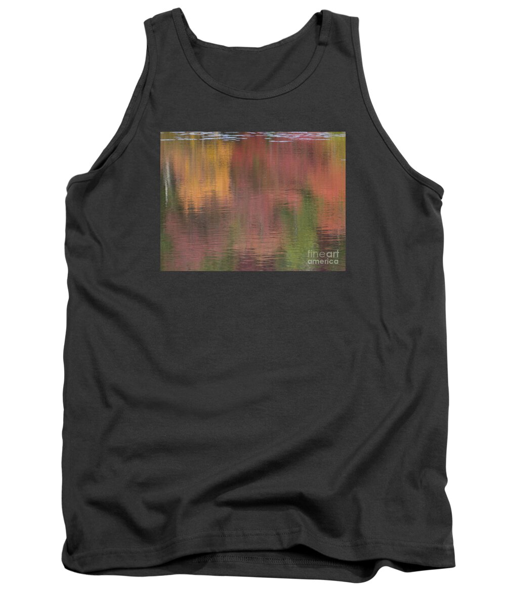 Waterscape Tank Top featuring the photograph Hawkins Autumn Abstract II 2015 by Lili Feinstein