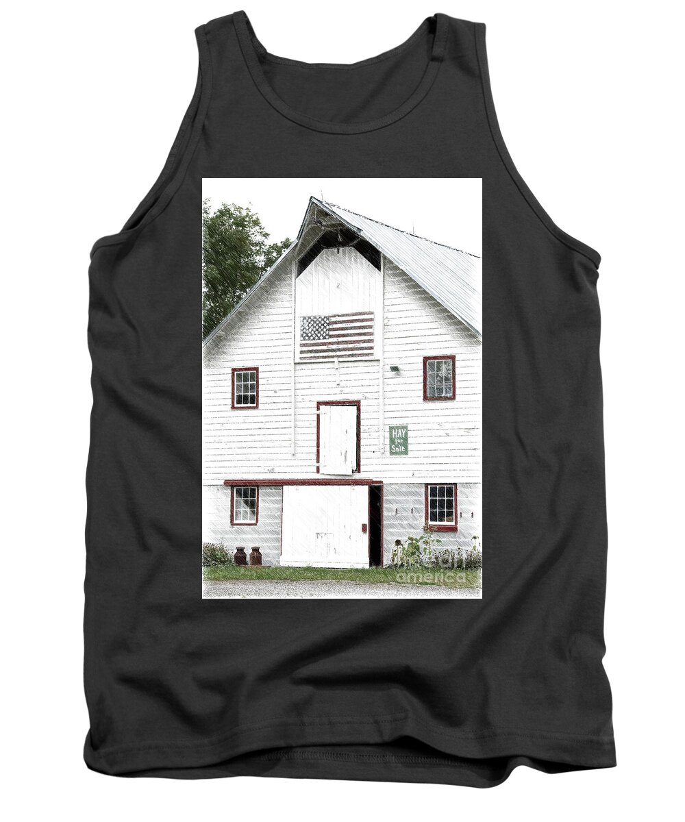 Barn Tank Top featuring the photograph Hay for Sale by Nicki McManus