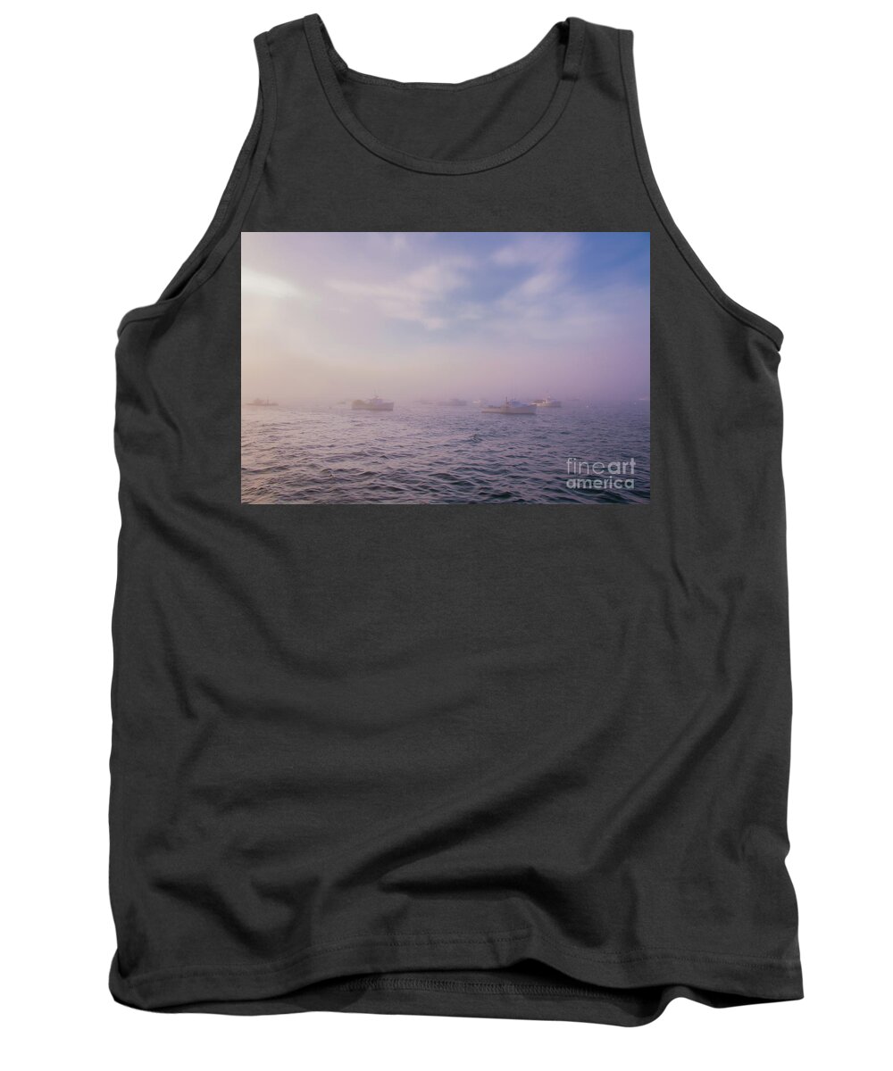 Hazy Sunset In Bar Harbor Maine Tank Top featuring the photograph Hazy Sunset in Bar Harbor Maine by Elizabeth Dow