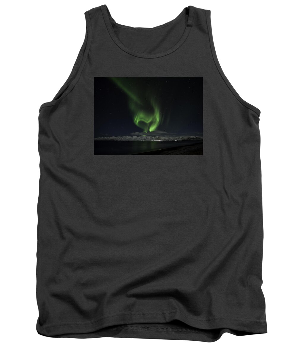 Aurora Tank Top featuring the photograph Heart Of Northern Lights by Frodi Brinks