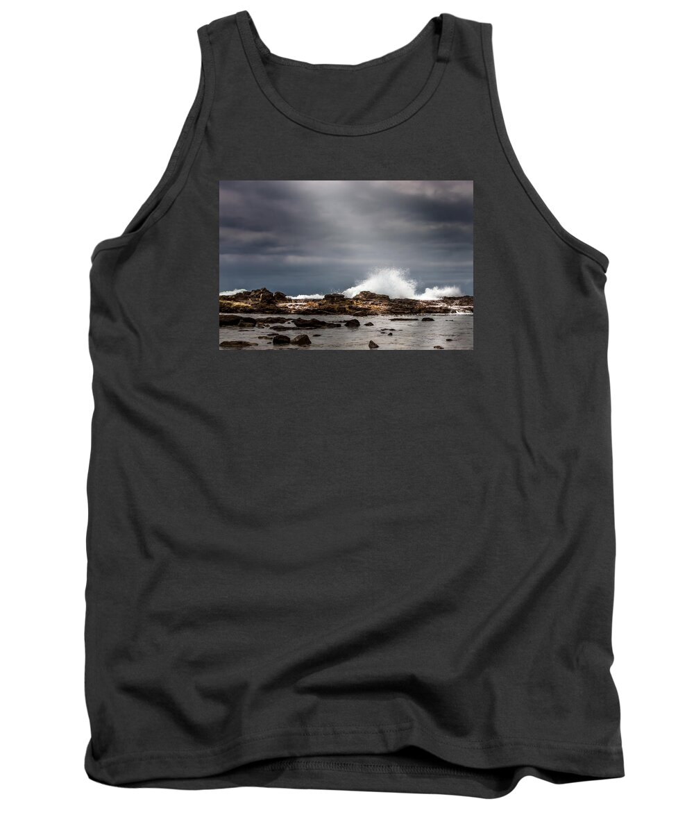 Surf Tank Top featuring the photograph Heavenly Light by Ed Clark
