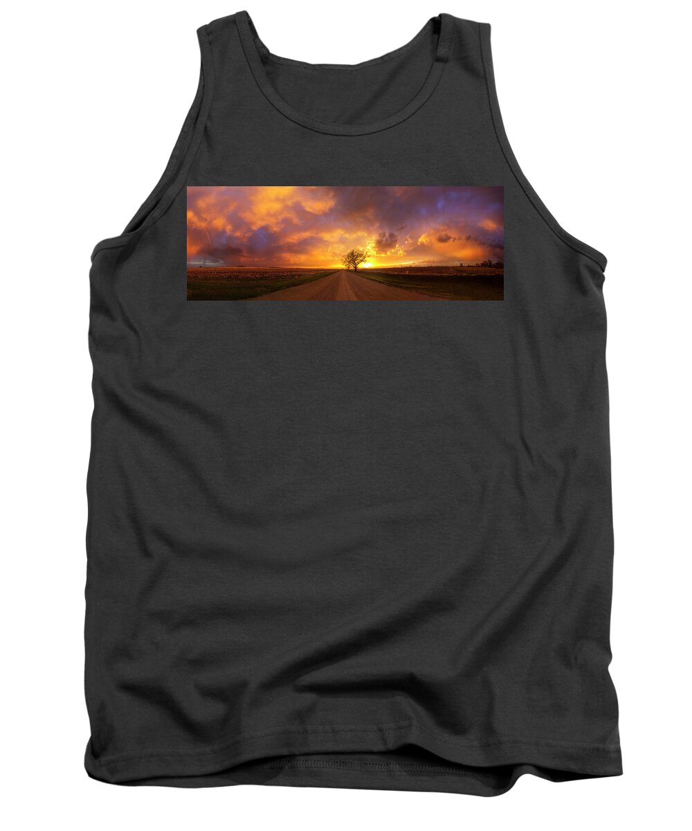 Sunset Tank Top featuring the photograph Heavens Gate by Aaron J Groen