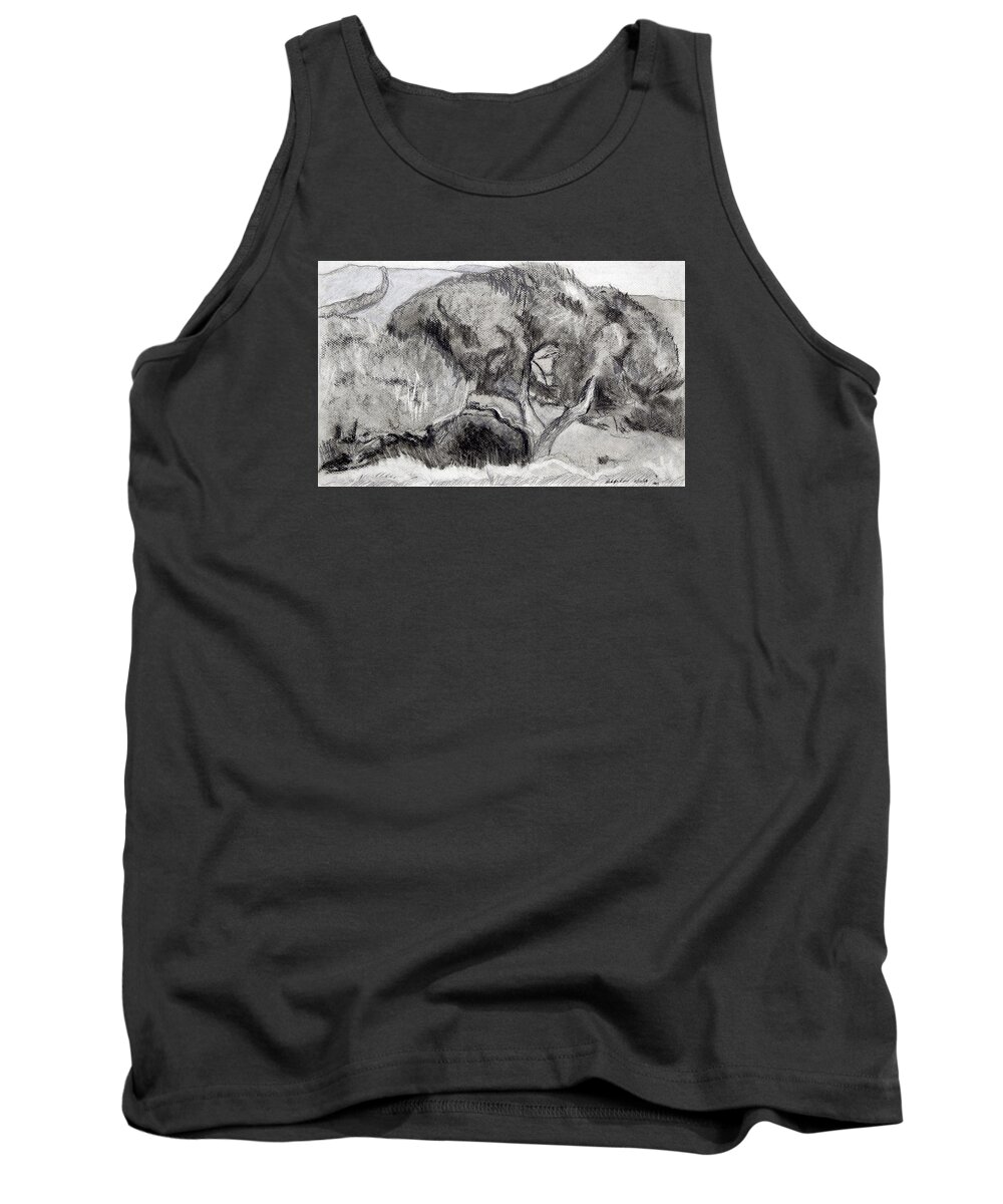  Tank Top featuring the painting Hedge Row by Kathleen Barnes