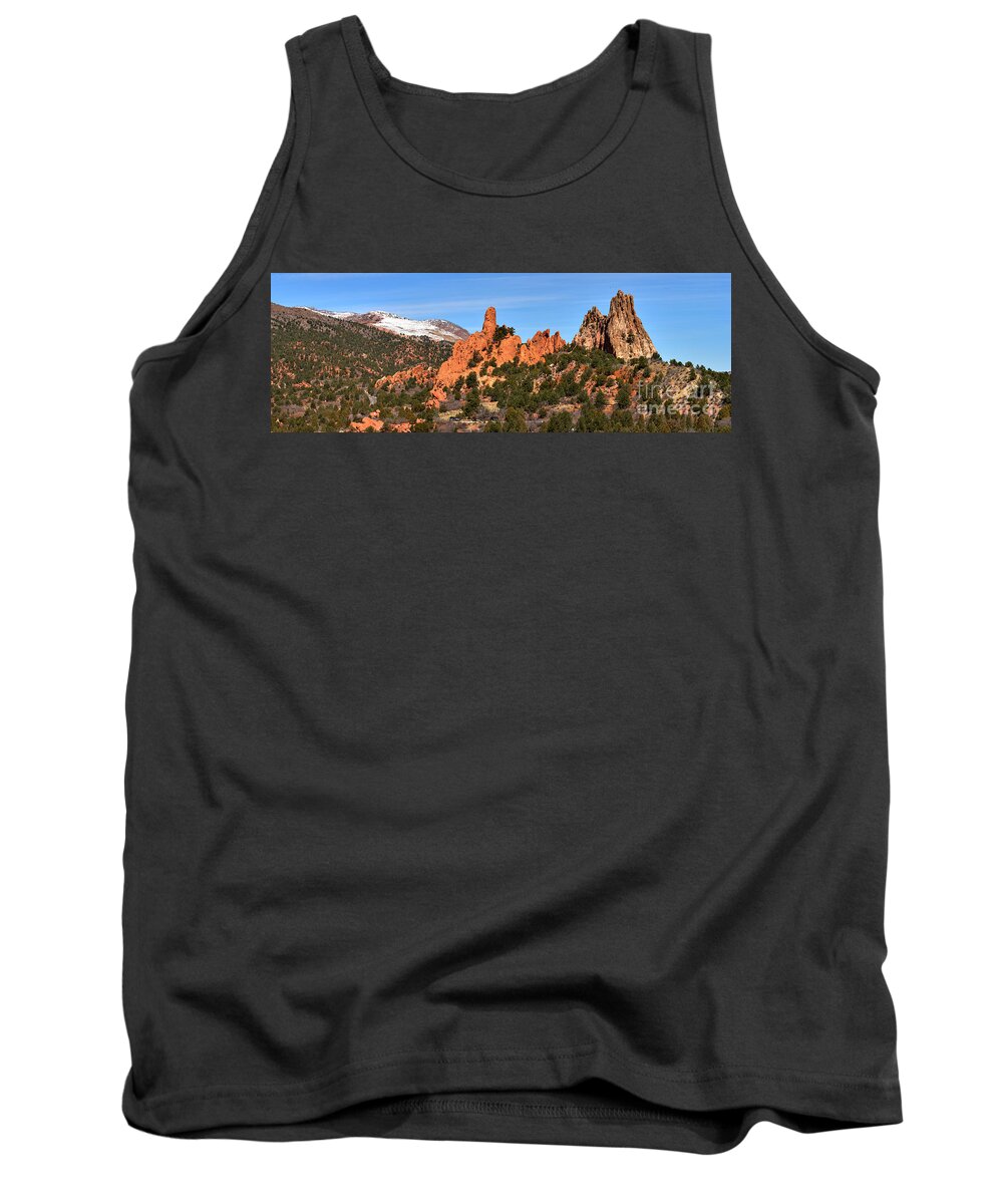 Garden Of The Gods Tank Top featuring the photograph High Point View by Adam Jewell