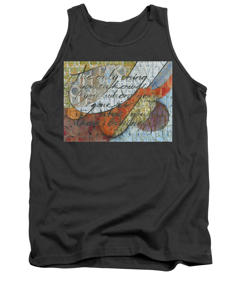Lettering Art Tank Top featuring the painting History by Sid Freeman