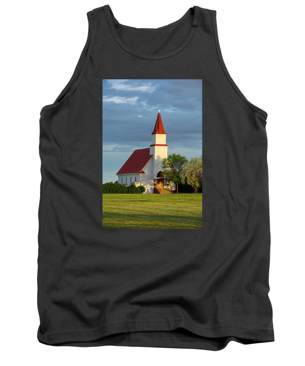 Church Tank Top featuring the photograph Hogeland Church by Todd Klassy