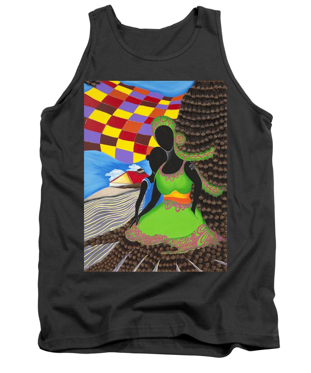 Sabree Tank Top featuring the painting Holding On by Patricia Sabreee