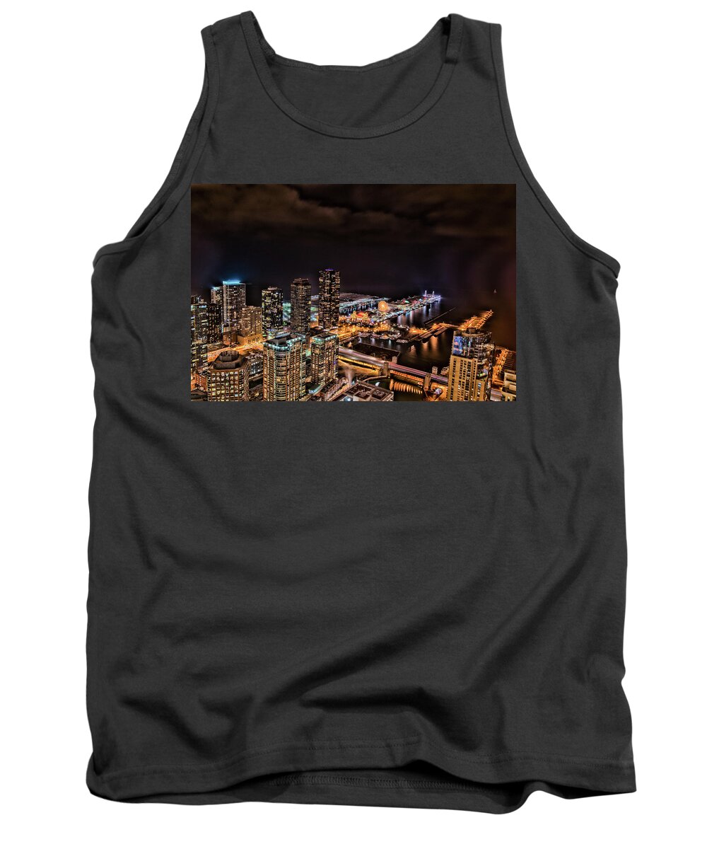 Chicago Tank Top featuring the photograph Holiday Navy Pier by Raf Winterpacht