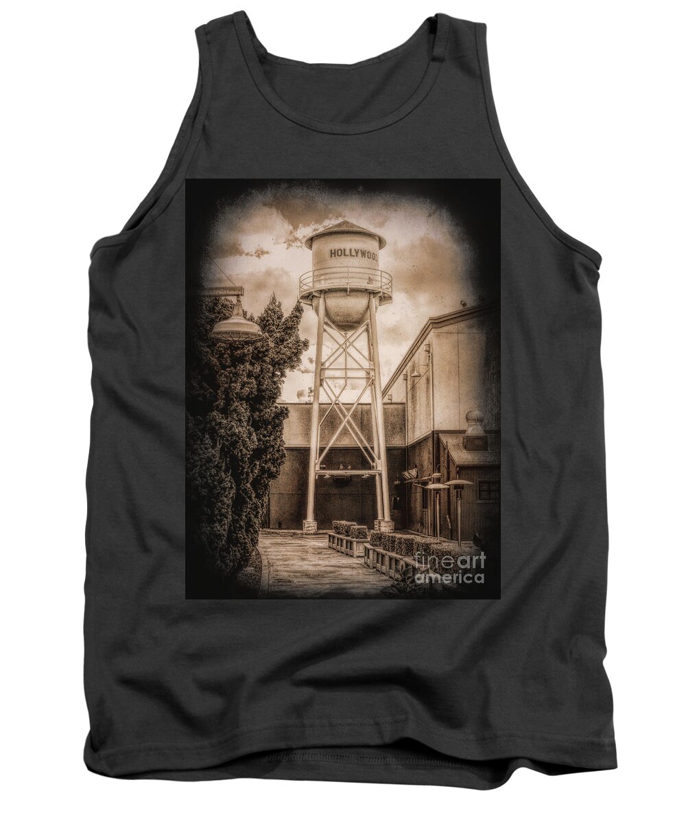 Hollywood Tank Top featuring the photograph Hollywood Water Tower 2 by Joe Lach