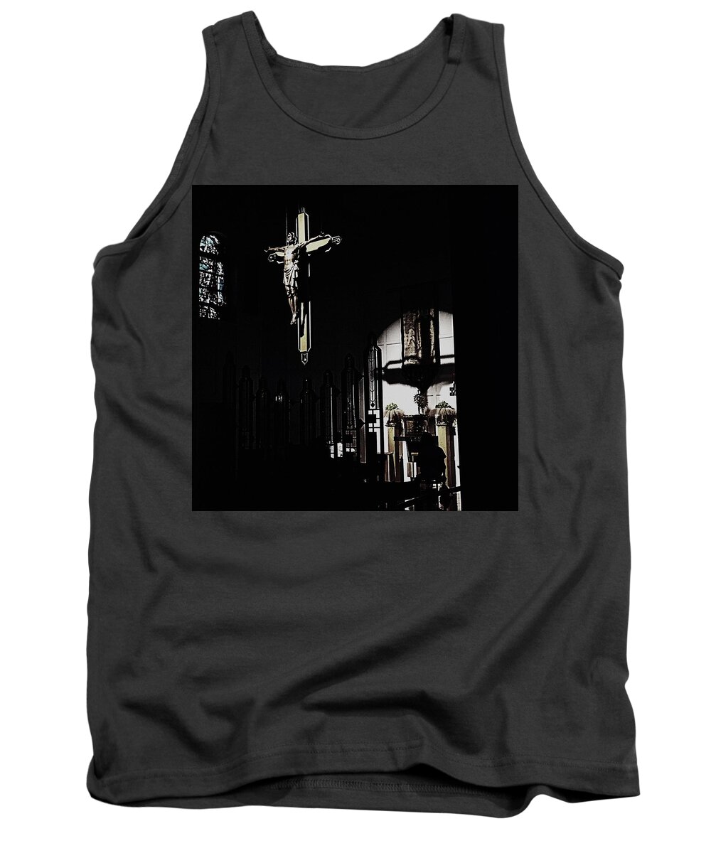 Cross Tank Top featuring the photograph Holy Adoration by Frank J Casella