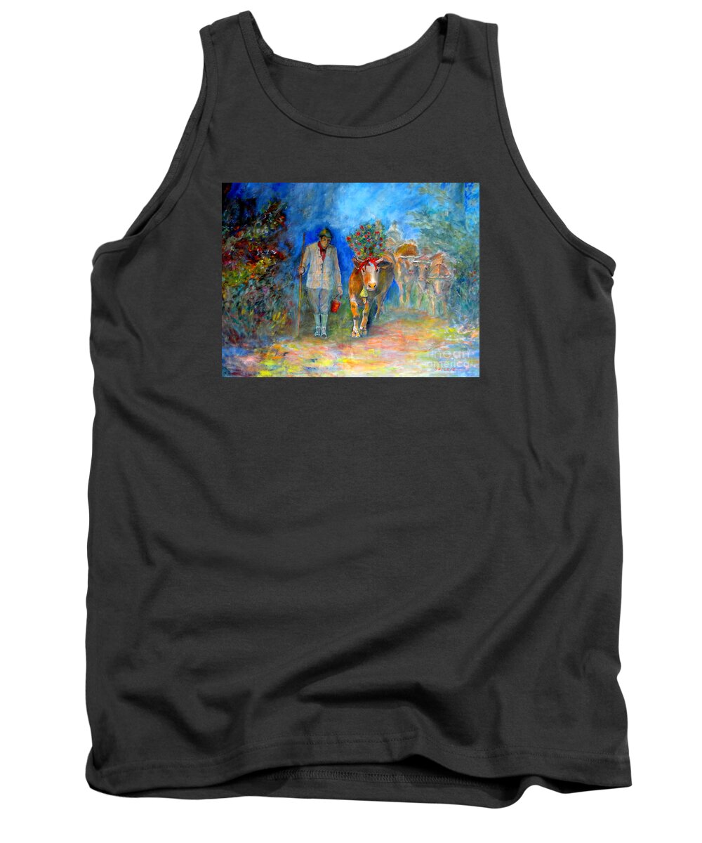 Heimat-museum Tank Top featuring the painting Homeland Museum by Dagmar Helbig