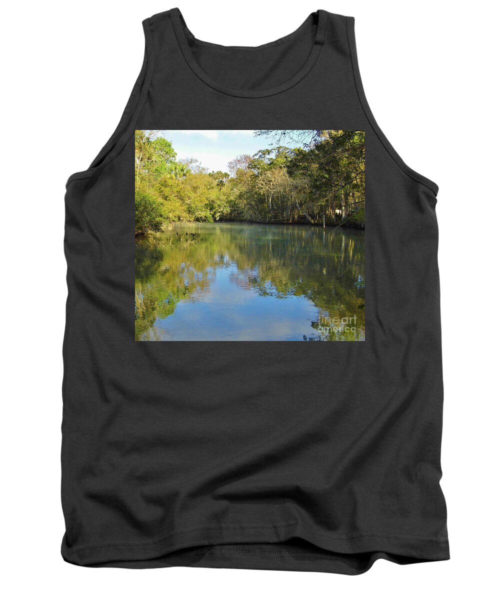 River Tank Top featuring the photograph Homosassa River by D Hackett