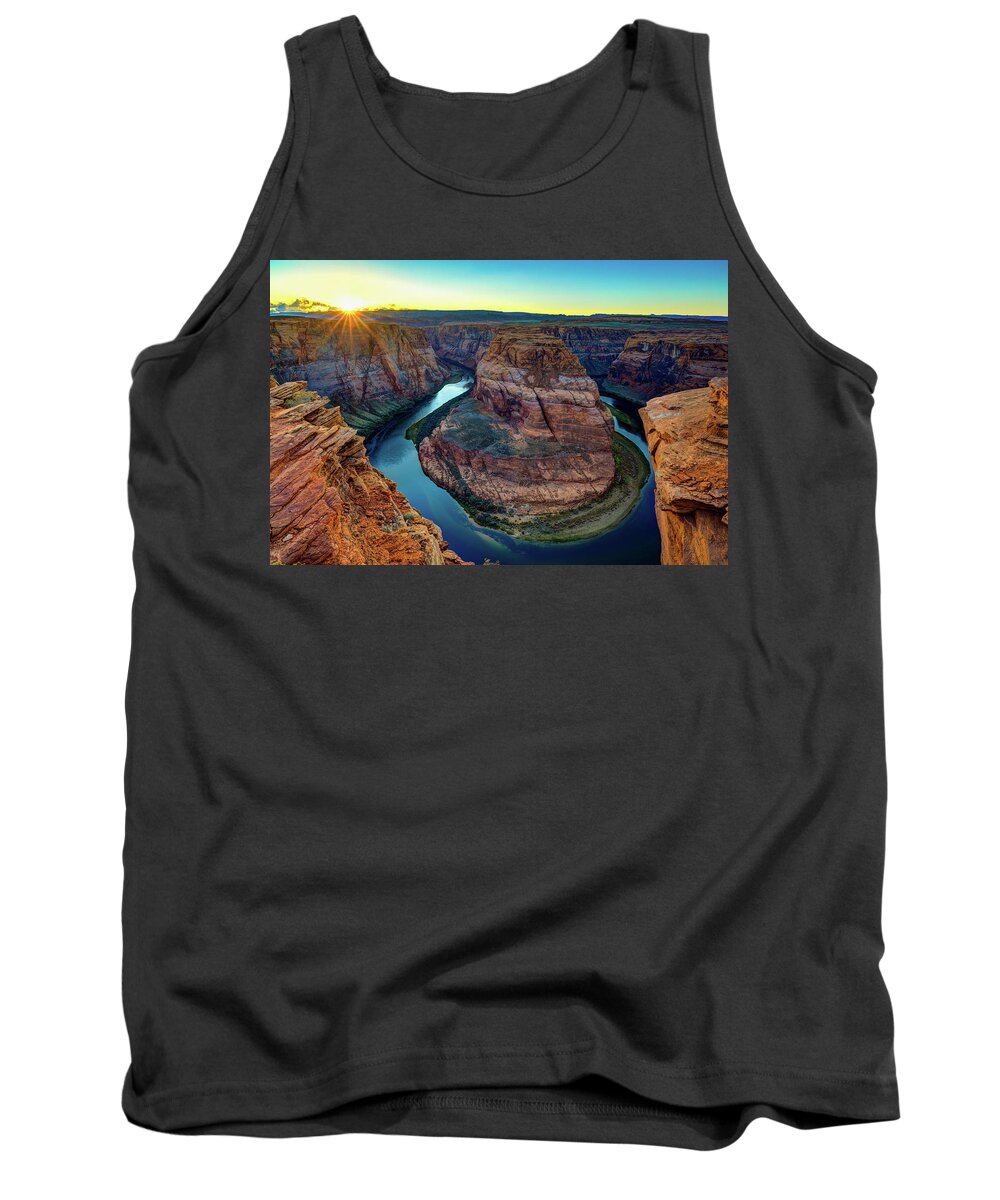 Arizona Tank Top featuring the photograph Horseshoe Bend Sunset by Raul Rodriguez