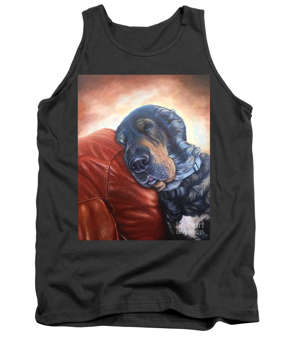 Pet Tank Top featuring the painting Hoss by Mike Ivey