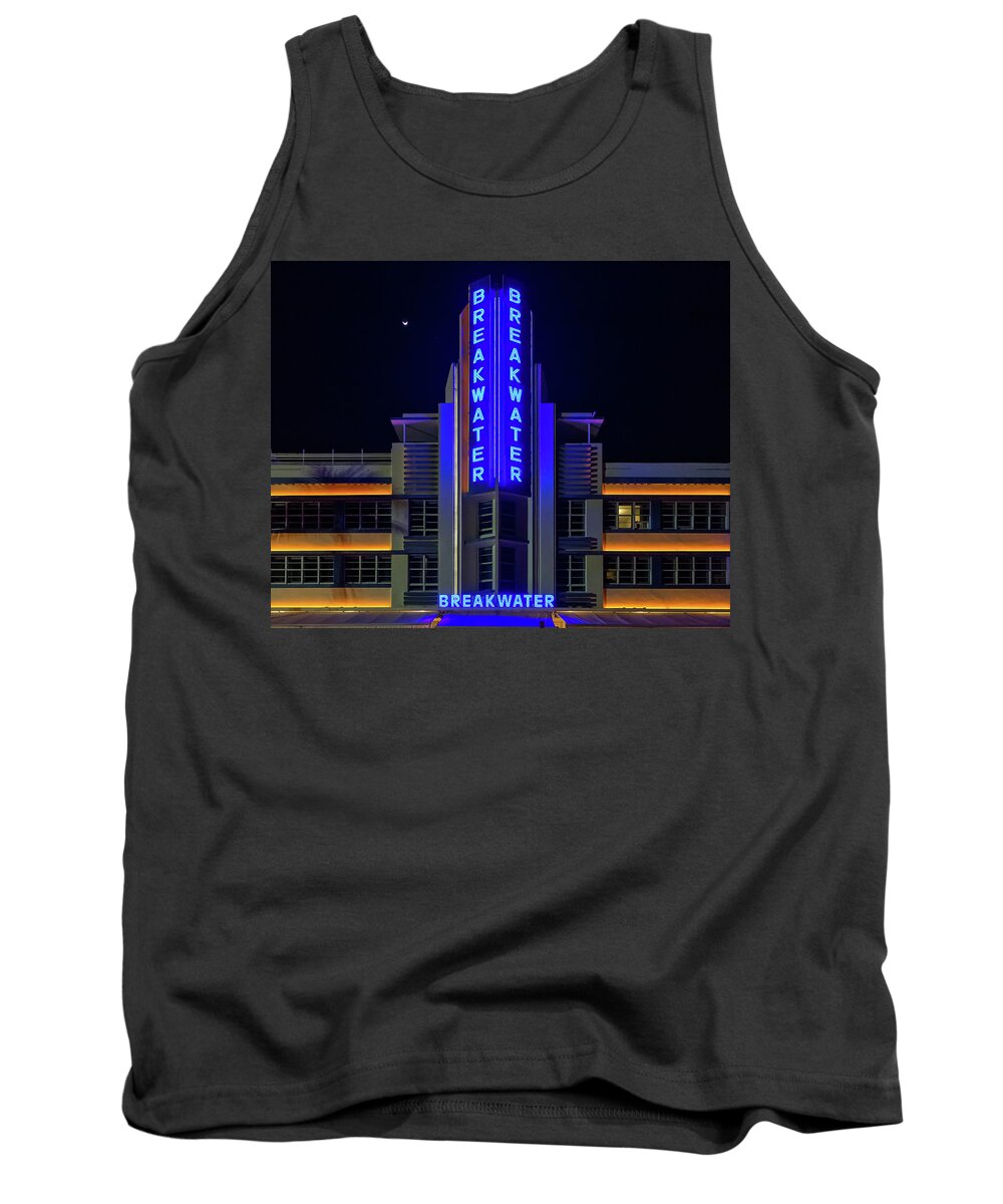 Breakwater Tank Top featuring the photograph Hotel Breakwater by Penny Meyers