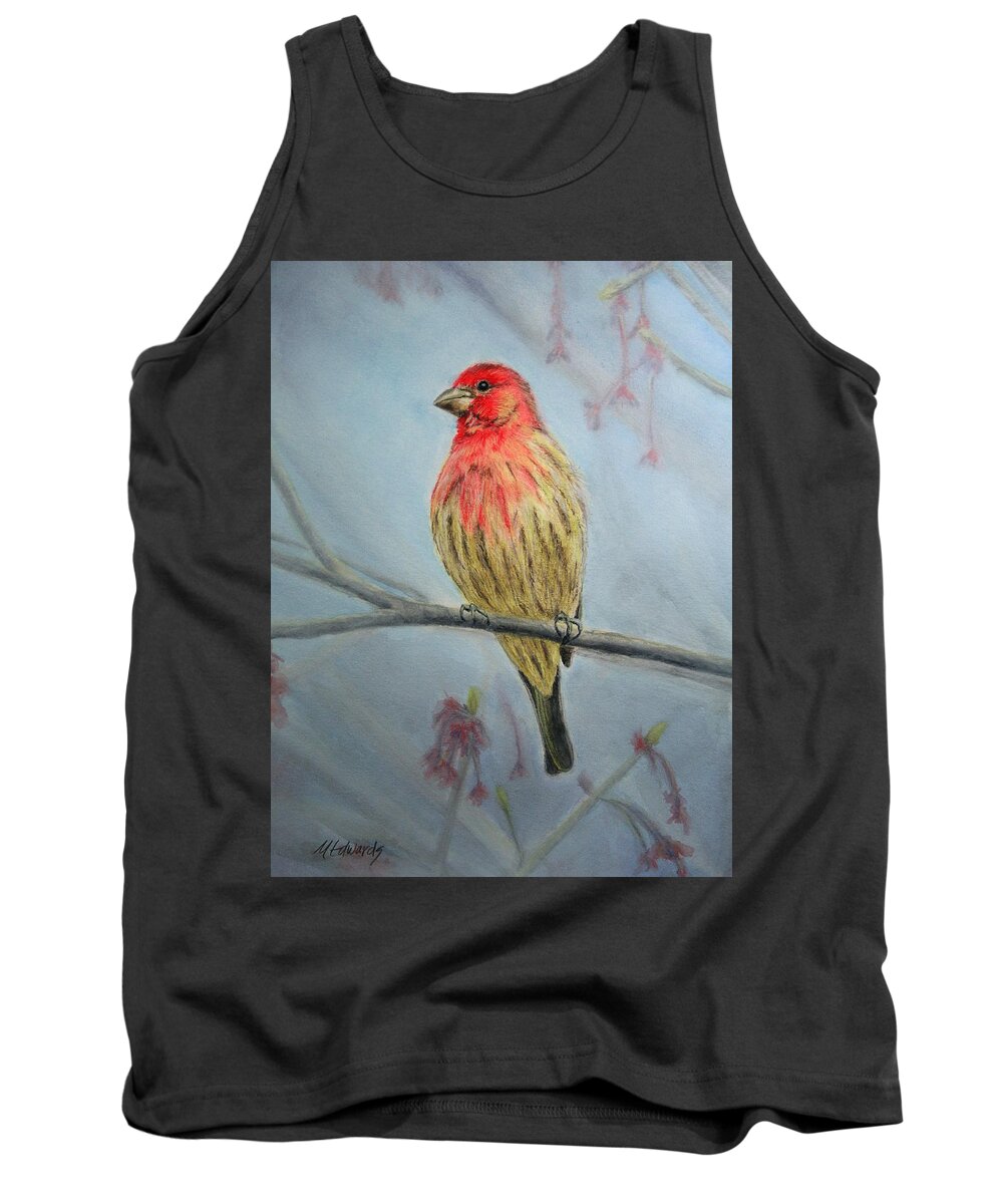 House Finch Tank Top featuring the painting House Finch by Marna Edwards Flavell