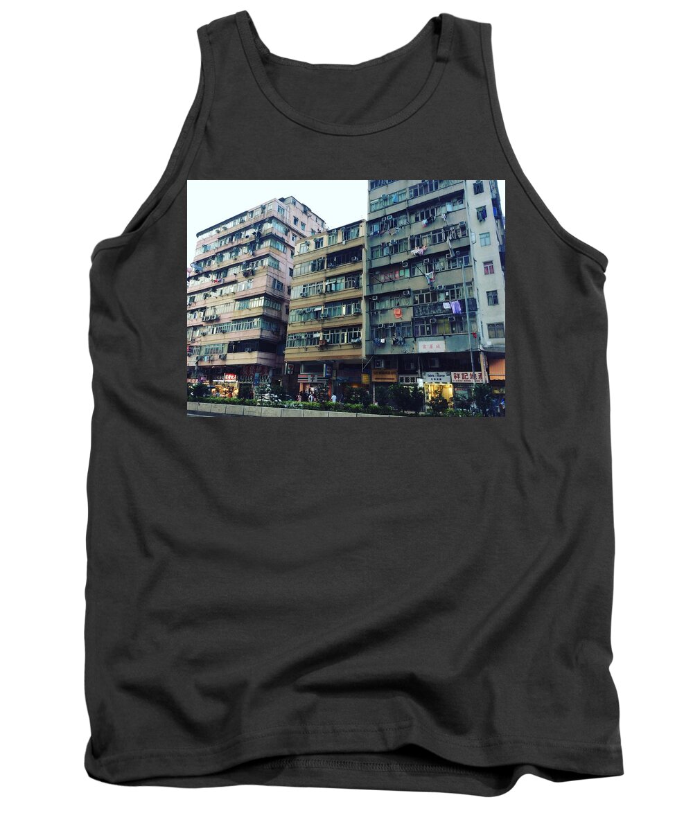 Hongkong Tank Top featuring the photograph Houses of Kowloon by Florian Wentsch