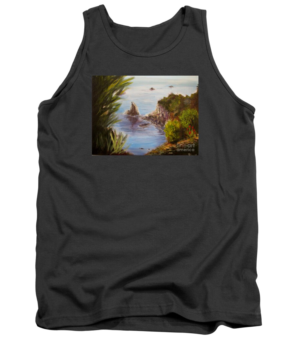 Pacific Ocean Tank Top featuring the painting Humboldt Cove by Patricia Kanzler