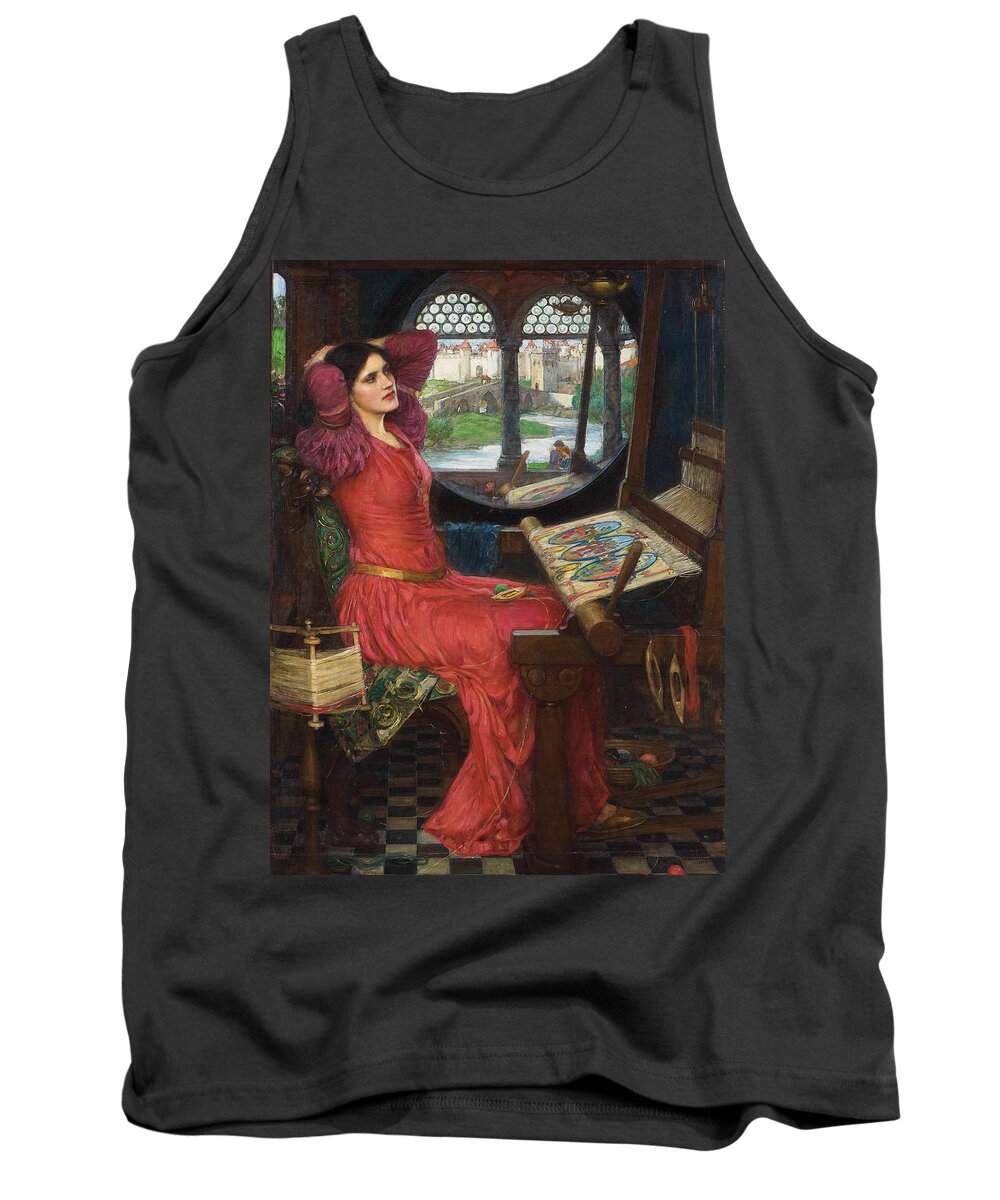 Pre-raphaelite Tank Top featuring the painting I am Half sick of Shadows said the Lady of Shalott by John William Waterhouse