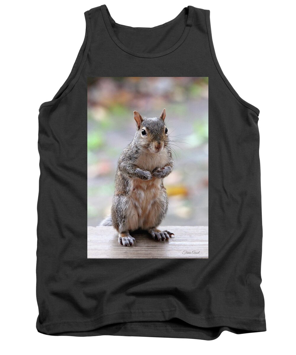 Squirrels Tank Top featuring the photograph I Love Peanuts by Trina Ansel