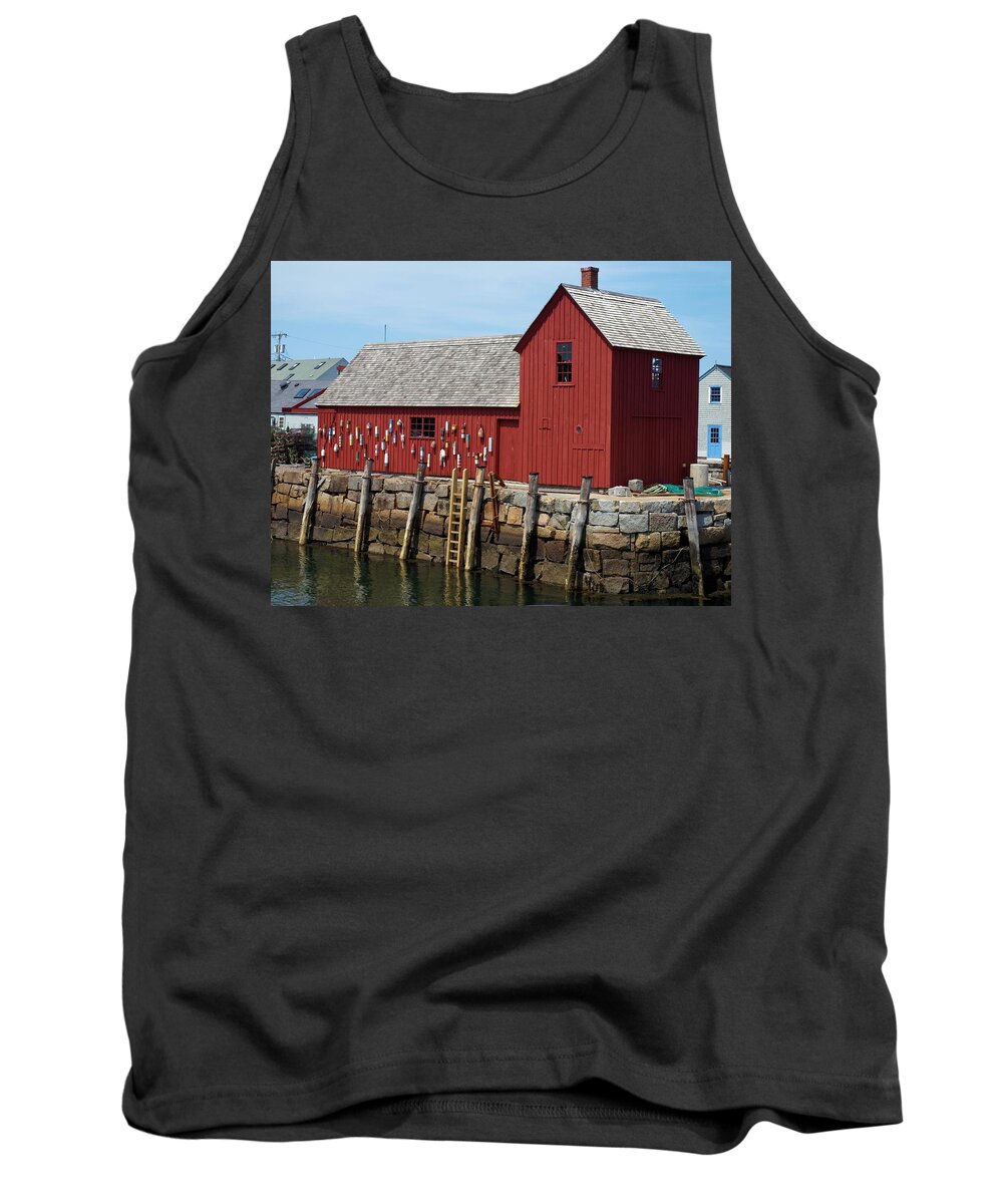 Motif 1 Tank Top featuring the photograph Iconic Rockport MA by Bruce Gannon