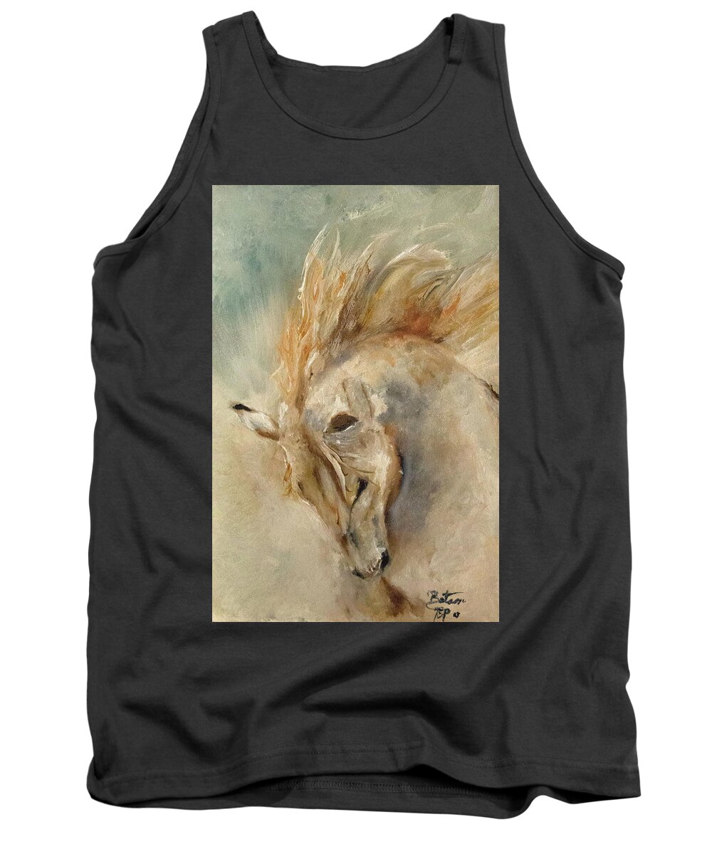 Give Thanks Tank Top featuring the painting In Humble Praise - Oil Painting by Barbie Batson
