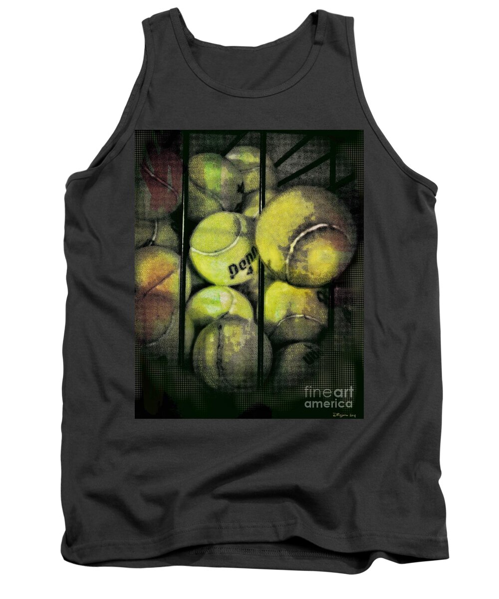 Tennis Balls Tank Top featuring the photograph In the Basket by Diana Rajala