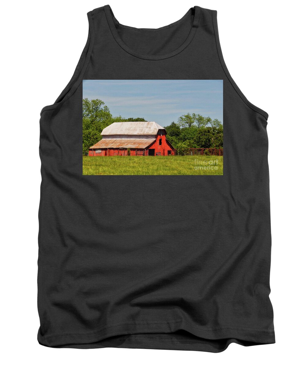 Barn Tank Top featuring the photograph In The Country by Linda James