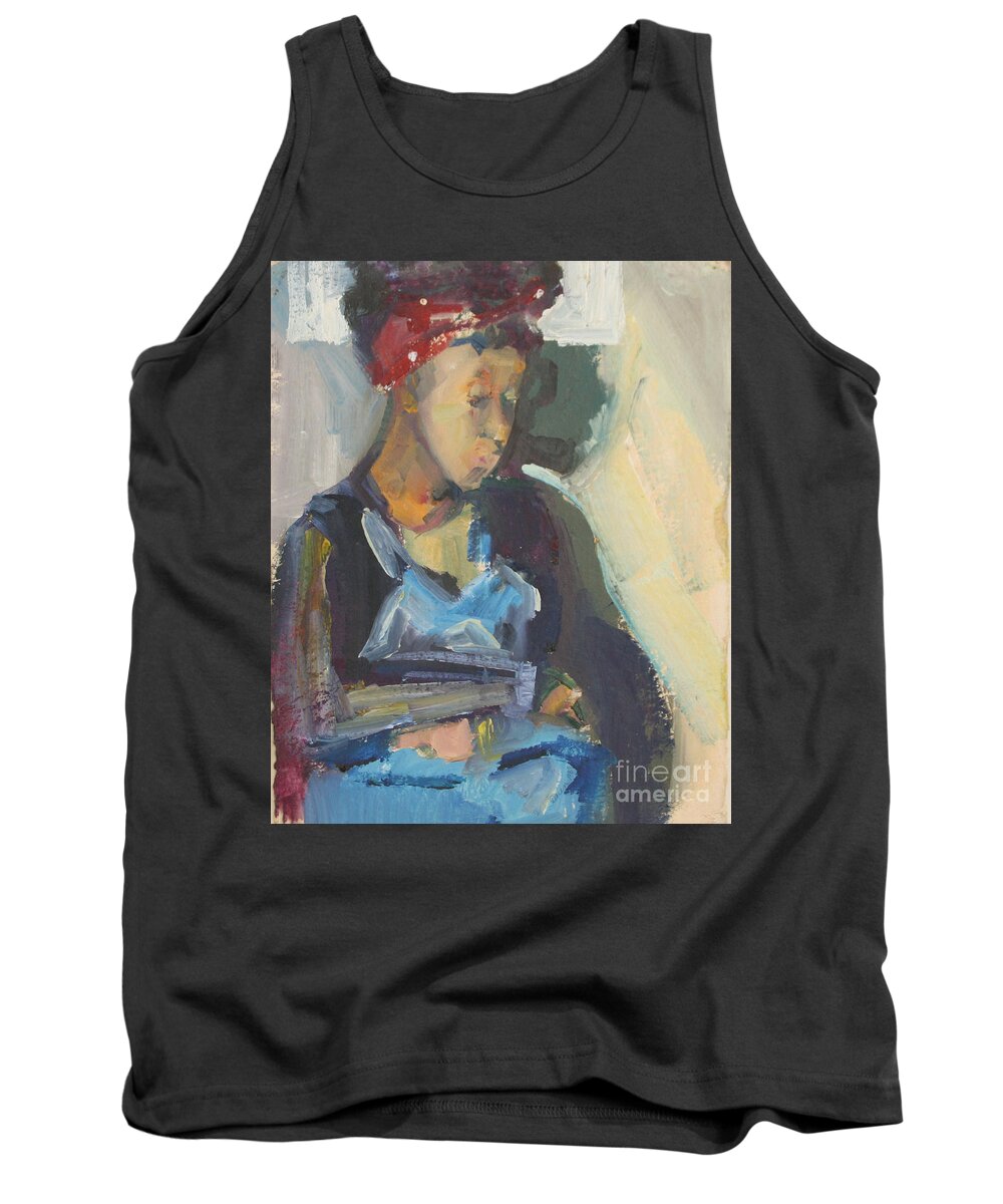 Oil Painting Tank Top featuring the painting In the Still of Quiet by Daun Soden-Greene