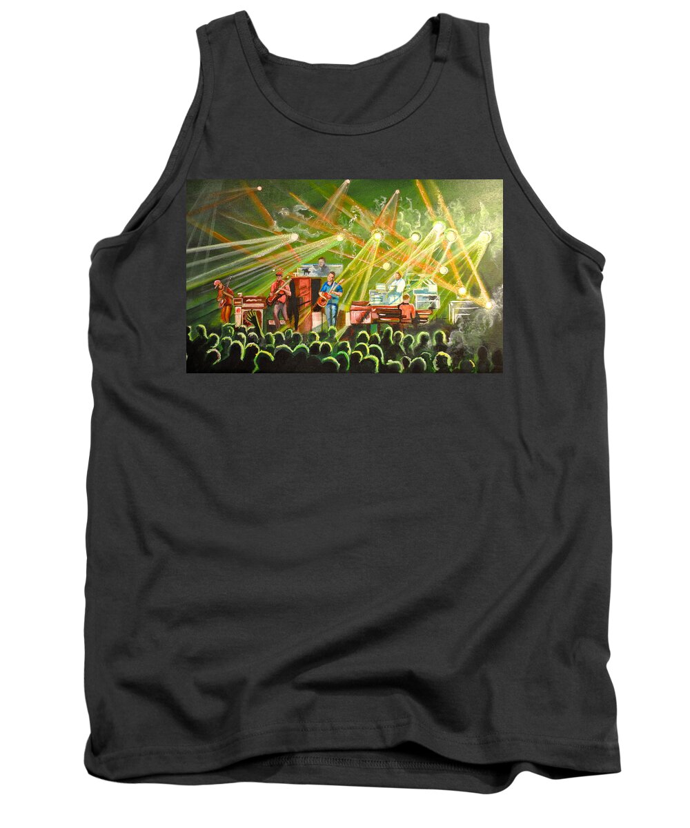 Umphrey's Mcgee Tank Top featuring the painting In with the Um Crowd by Patricia Arroyo