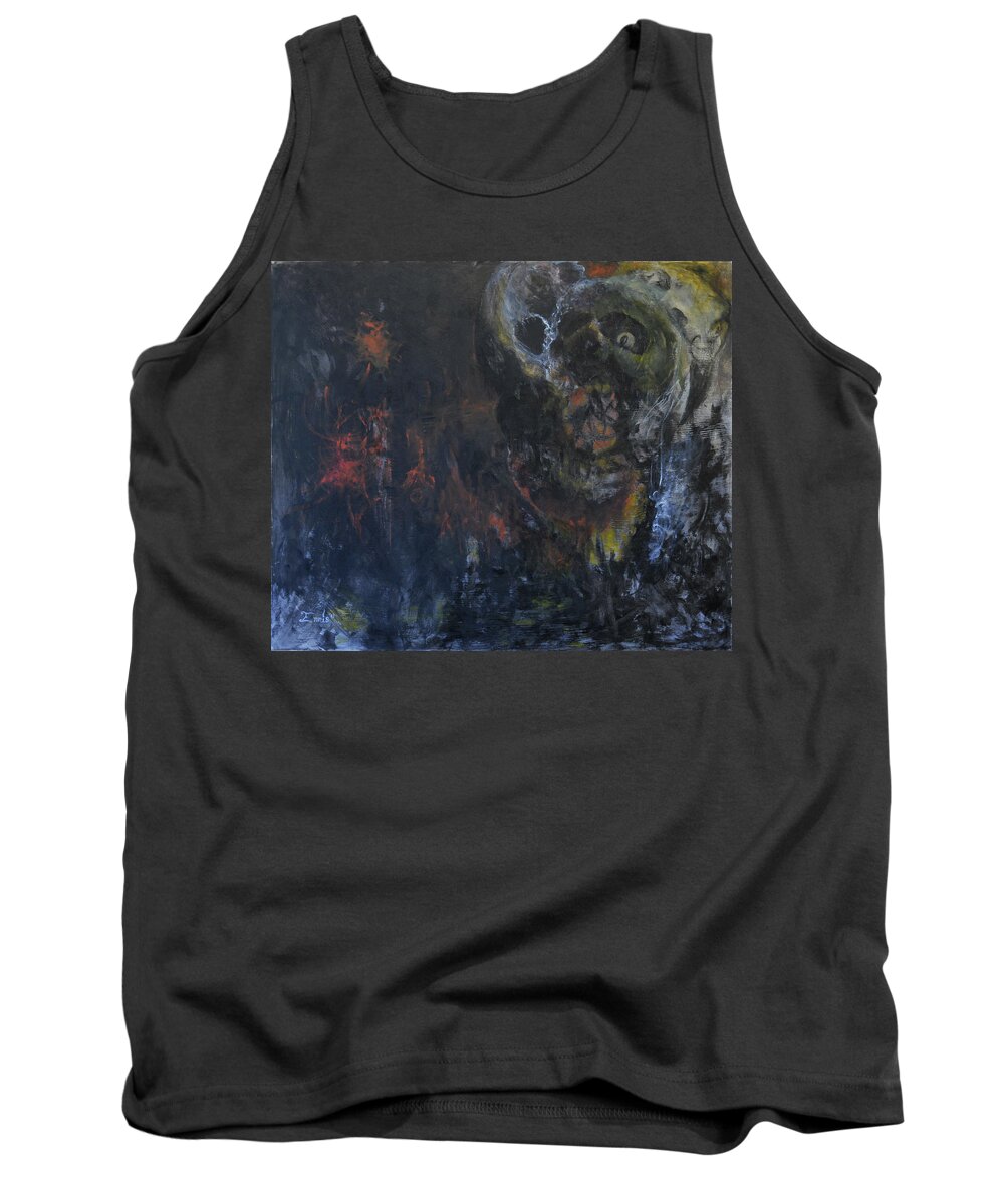 Ennis Tank Top featuring the painting Innocence Lost by Christophe Ennis