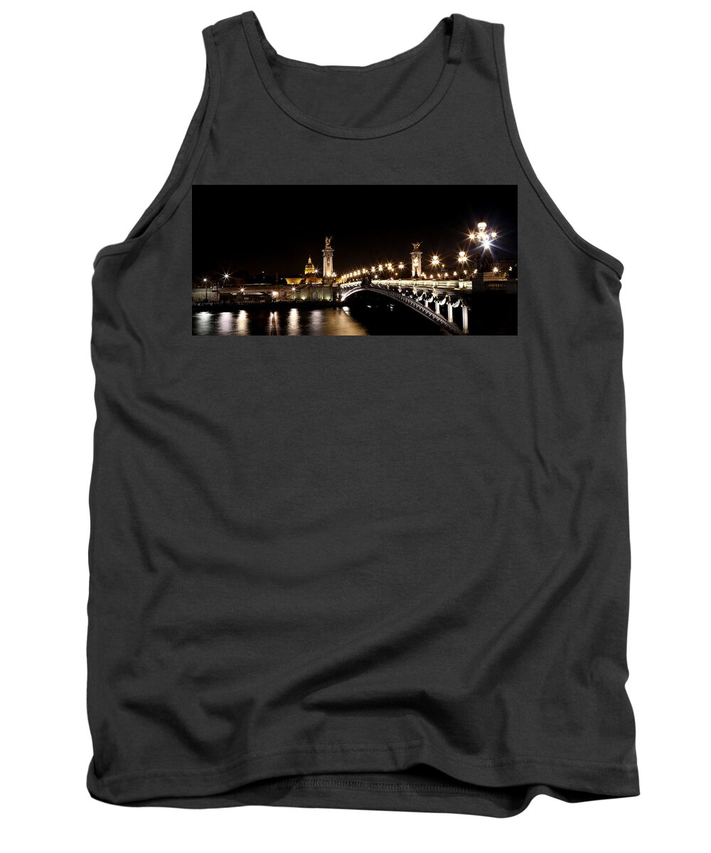 Les Invalides Tank Top featuring the photograph Invalides At Night 1 by Andrew Fare