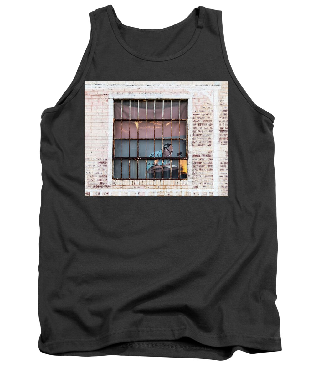 Columbia Tank Top featuring the photograph Inventory Time by Charles Hite