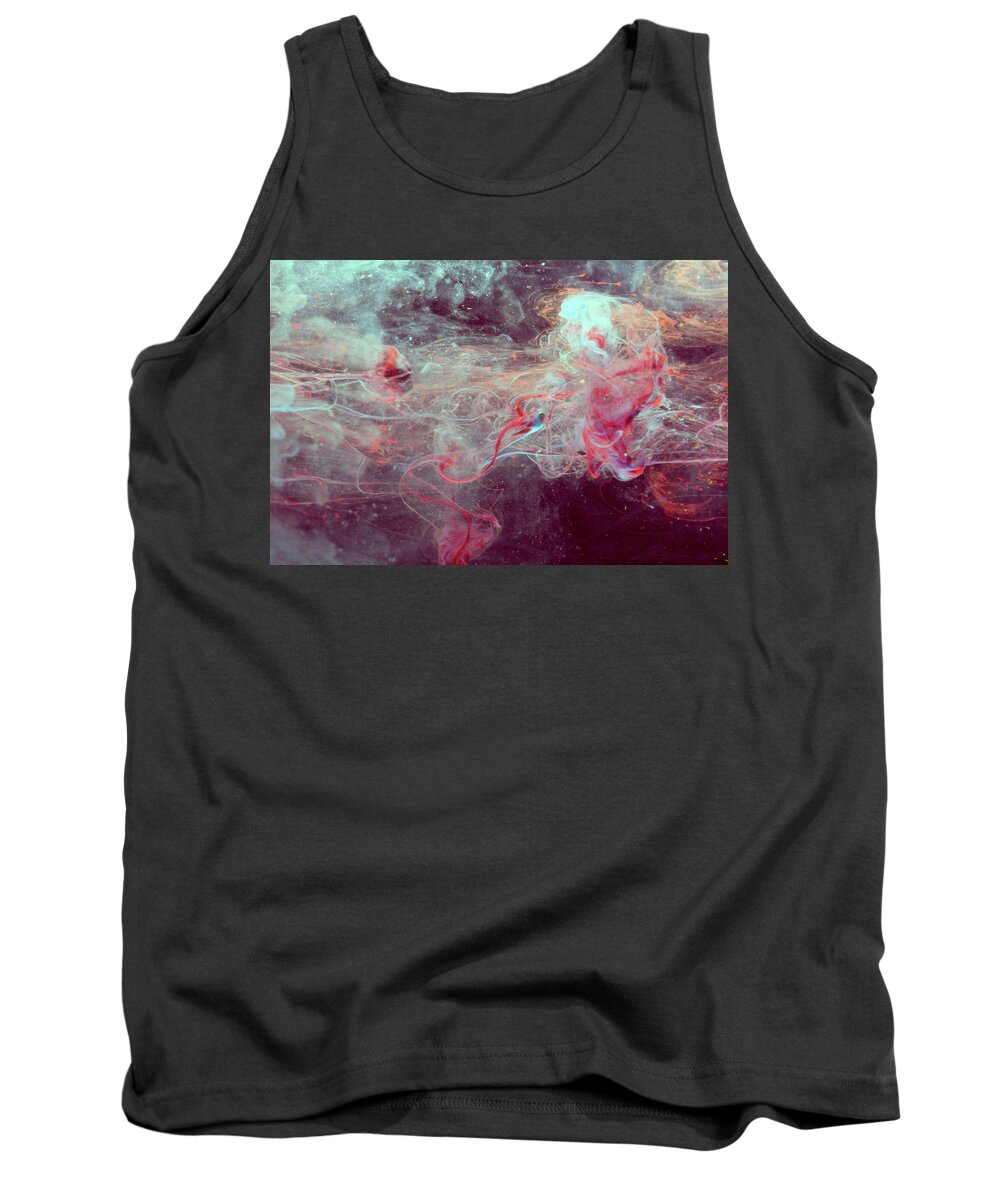 Abstract Tank Top featuring the photograph Involution - Abstract Paint Flow Photography by Modern Abstract
