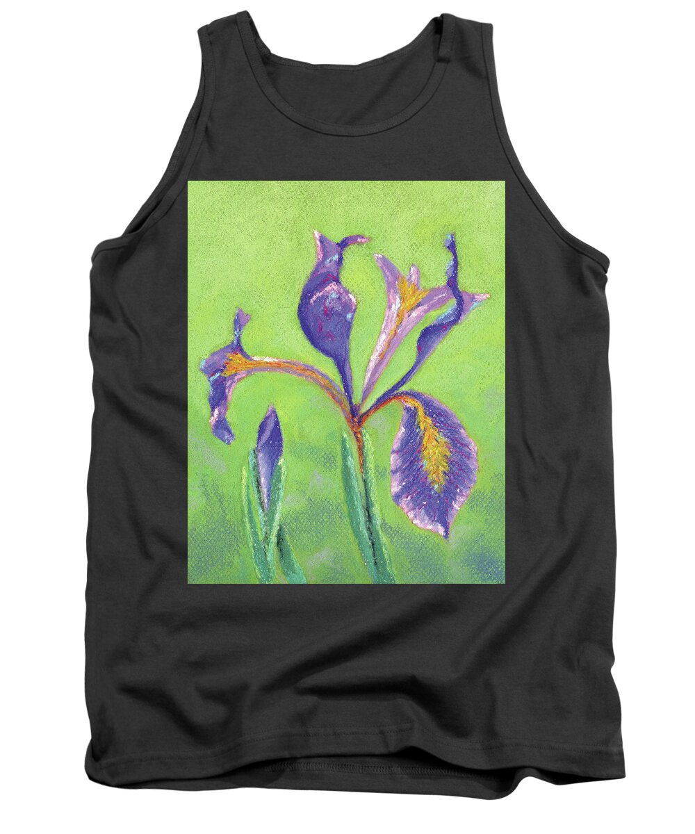 Art Tank Top featuring the pastel Iris for Iris by Anne Katzeff